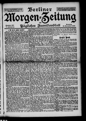 Berliner Morgen-Zeitung vom 12.11.1893