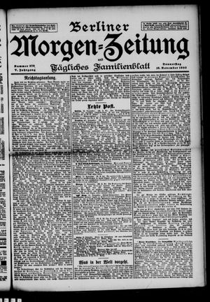 Berliner Morgen-Zeitung vom 16.11.1893