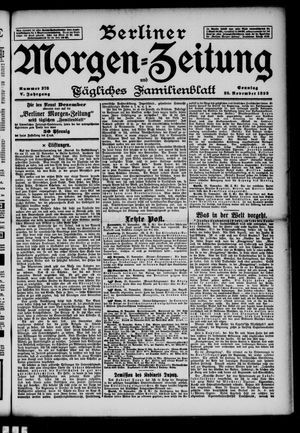 Berliner Morgen-Zeitung vom 26.11.1893
