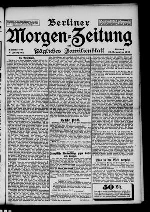 Berliner Morgen-Zeitung vom 29.11.1893