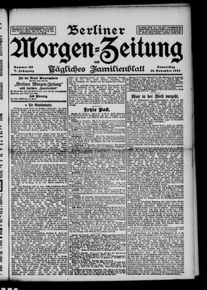 Berliner Morgen-Zeitung vom 30.11.1893