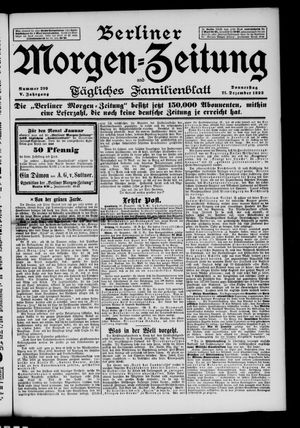 Berliner Morgen-Zeitung vom 21.12.1893