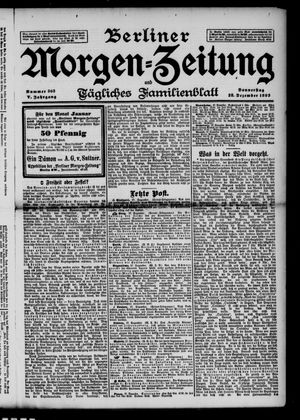 Berliner Morgen-Zeitung vom 28.12.1893