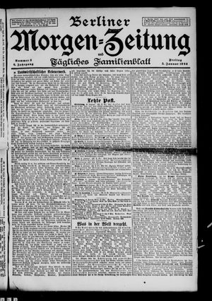 Berliner Morgenzeitung vom 05.01.1894