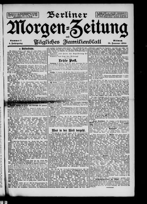 Berliner Morgenzeitung vom 10.01.1894