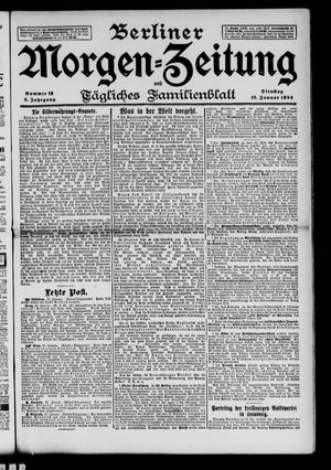 Berliner Morgen-Zeitung vom 16.01.1894