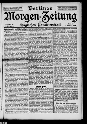 Berliner Morgenzeitung vom 17.01.1894