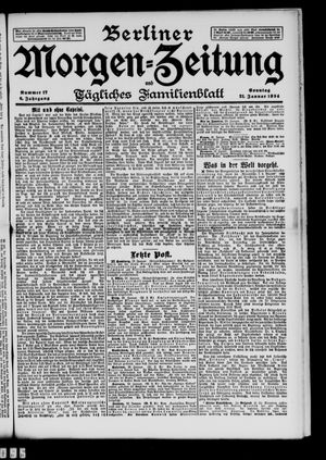 Berliner Morgenzeitung vom 21.01.1894