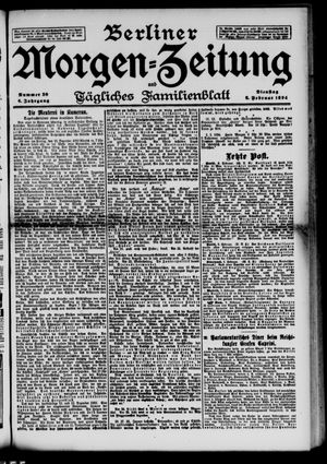 Berliner Morgen-Zeitung vom 06.02.1894