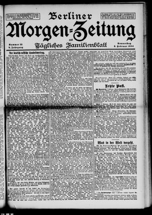 Berliner Morgenzeitung vom 08.02.1894