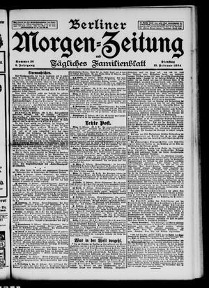 Berliner Morgenzeitung vom 13.02.1894