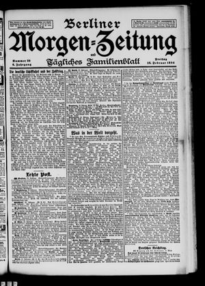 Berliner Morgen-Zeitung vom 16.02.1894