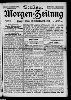 Berliner Morgenzeitung vom 28.02.1894