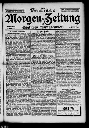 Berliner Morgen-Zeitung vom 25.04.1894