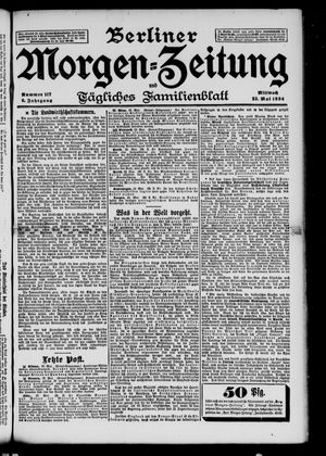 Berliner Morgenzeitung vom 23.05.1894