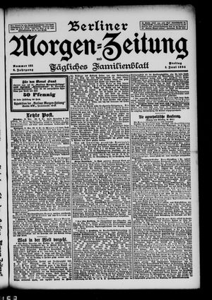 Berliner Morgenzeitung vom 01.06.1894