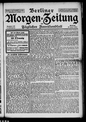 Berliner Morgenzeitung vom 27.06.1894
