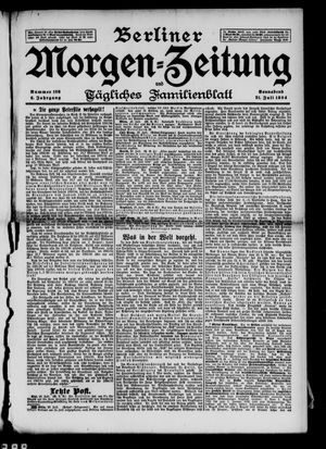 Berliner Morgenzeitung vom 21.07.1894