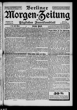 Berliner Morgenzeitung vom 03.08.1894