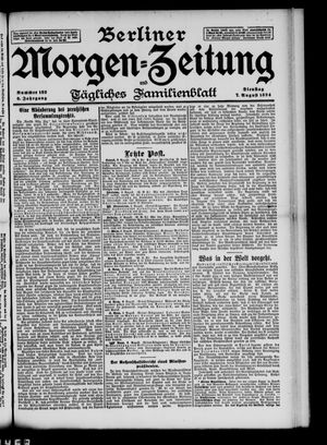 Berliner Morgenzeitung vom 07.08.1894