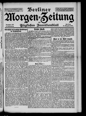 Berliner Morgenzeitung vom 10.08.1894