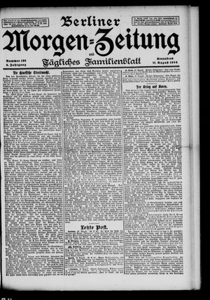 Berliner Morgen-Zeitung vom 11.08.1894