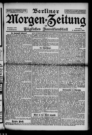 Berliner Morgenzeitung vom 04.09.1894