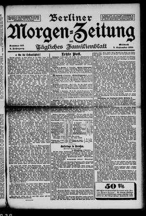 Berliner Morgenzeitung vom 05.09.1894