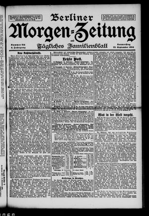 Berliner Morgenzeitung vom 13.09.1894