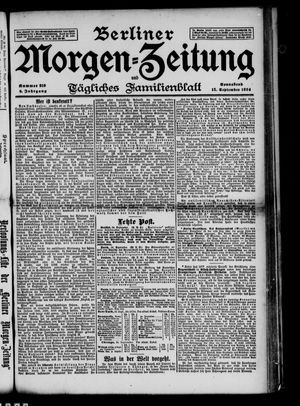 Berliner Morgen-Zeitung on Sep 15, 1894