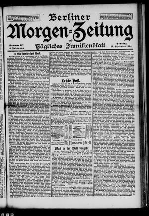 Berliner Morgenzeitung vom 16.09.1894