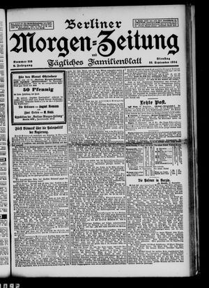Berliner Morgenzeitung vom 18.09.1894