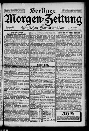 Berliner Morgenzeitung vom 21.09.1894