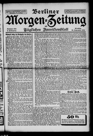 Berliner Morgenzeitung vom 25.09.1894