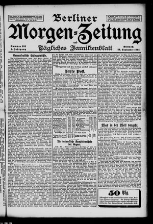 Berliner Morgenzeitung vom 26.09.1894