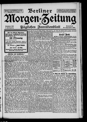 Berliner Morgenzeitung vom 29.09.1894