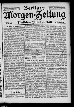 Berliner Morgenzeitung vom 06.10.1894