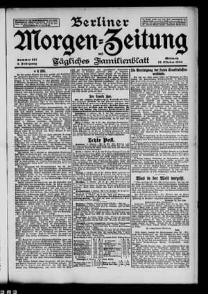 Berliner Morgenzeitung vom 10.10.1894