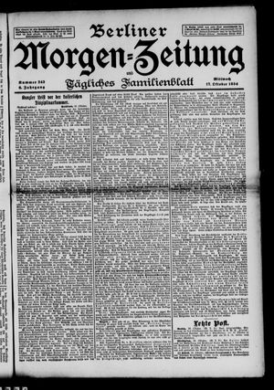 Berliner Morgenzeitung vom 17.10.1894