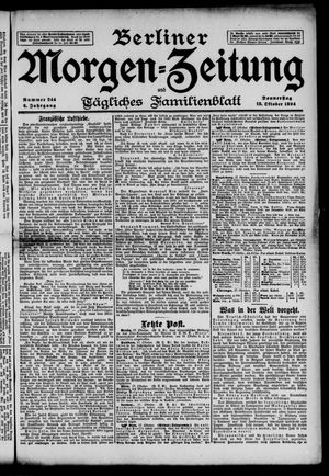 Berliner Morgenzeitung vom 18.10.1894