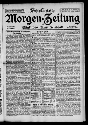 Berliner Morgenzeitung vom 20.10.1894
