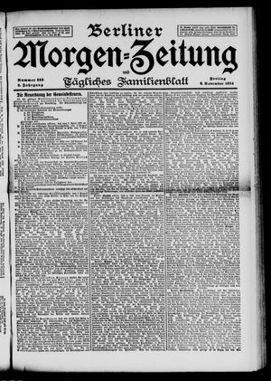 Berliner Morgen-Zeitung vom 09.11.1894