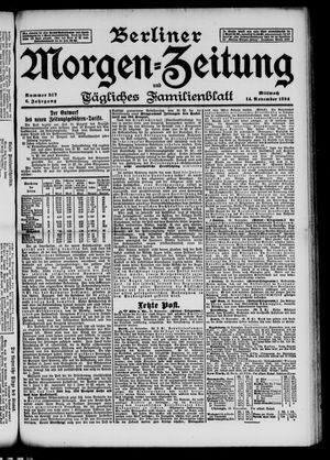 Berliner Morgen-Zeitung vom 14.11.1894