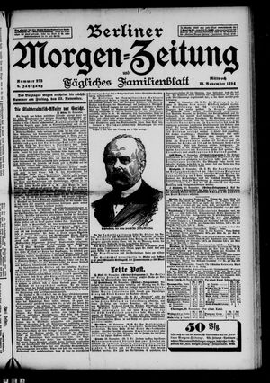 Berliner Morgenzeitung vom 21.11.1894
