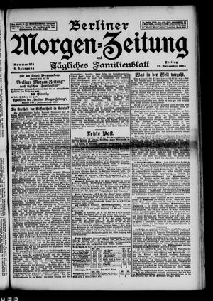 Berliner Morgen-Zeitung vom 23.11.1894