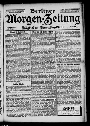 Berliner Morgenzeitung vom 30.11.1894