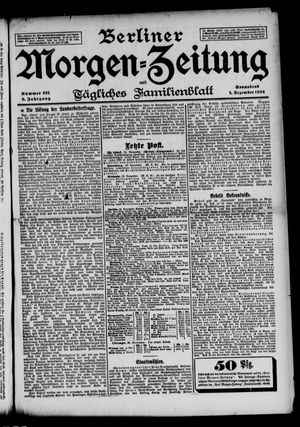 Berliner Morgenzeitung vom 01.12.1894