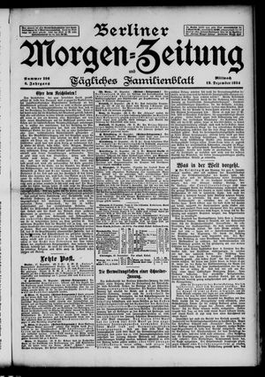 Berliner Morgenzeitung vom 19.12.1894