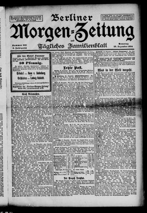 Berliner Morgenzeitung vom 23.12.1894