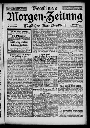Berliner Morgenzeitung vom 29.12.1894